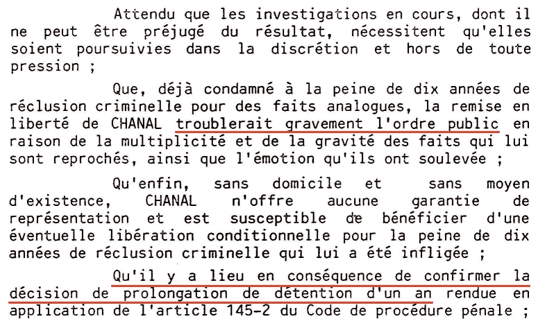 extrait des attendus de juillet 1994